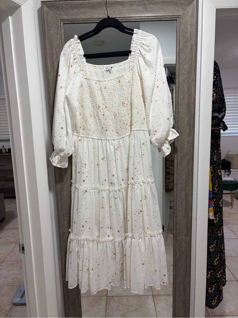 Ivy City Starry Night Dress in White